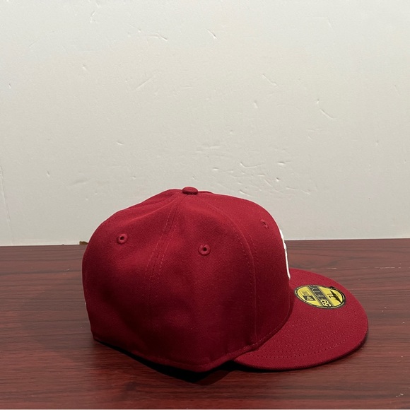 New Era, 59Fifty, Fitted Hat, New York Yankees, Burgundy & White - Picture 2 of 9